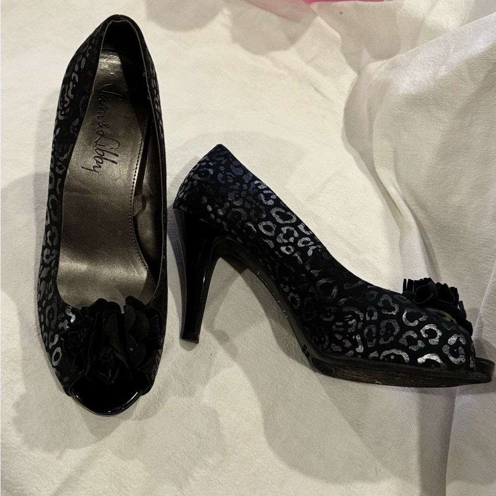 Sam and Libby Peep toe stiletto heels